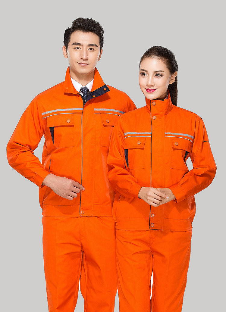 淮南工作服定做廠家定制煤礦機(jī)械工廠桔黃色立領(lǐng)拼色GZ-8024 淮南工作服定做廠家定制煤礦機(jī)械工廠桔黃色立領(lǐng)拼色GZ-8024